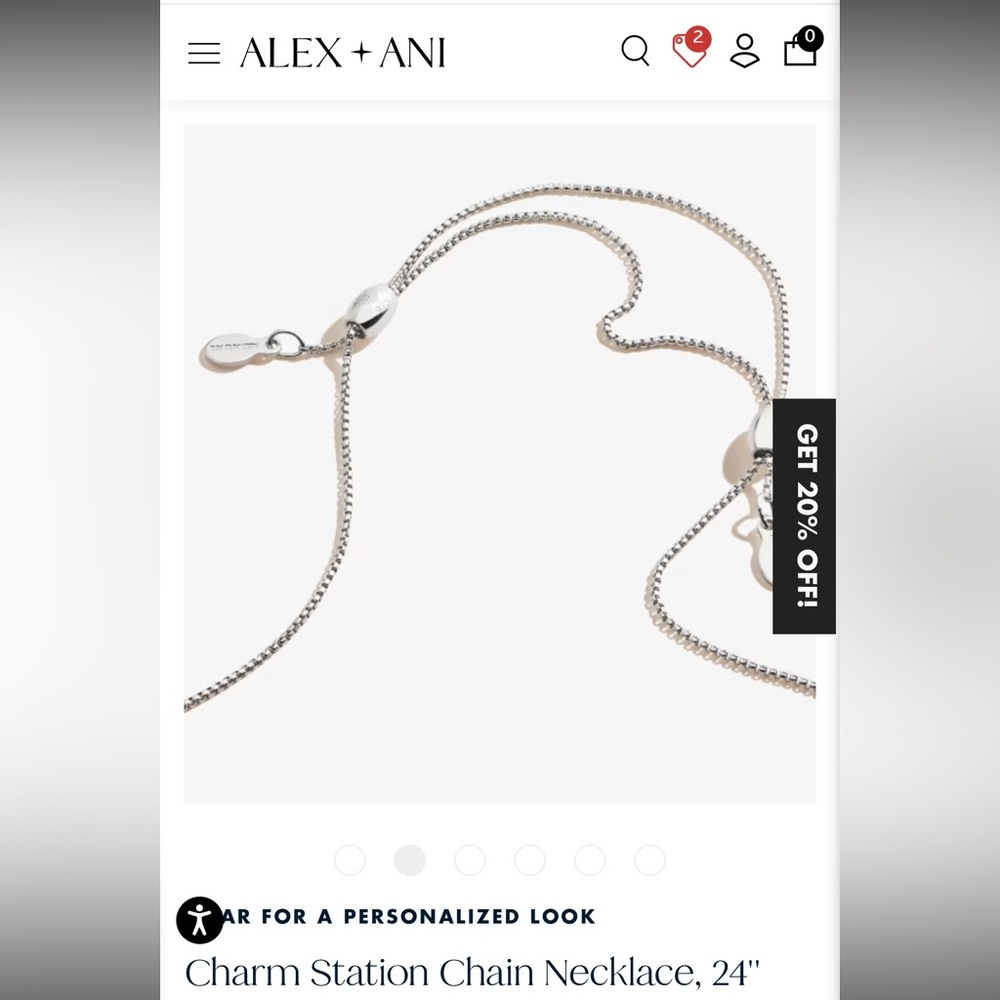 Alex and Ani Charm Station Chain Necklace , 24”